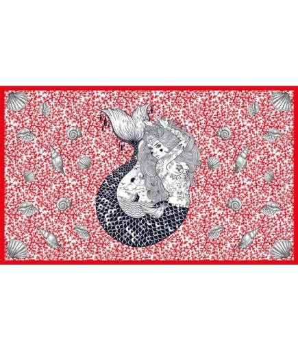 Phuket Denizkızı Mercan Desenli Pareo