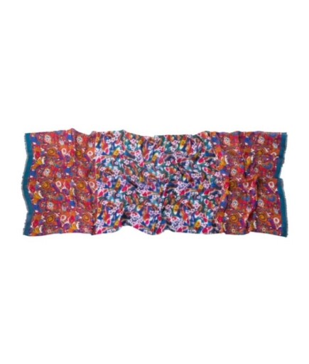 Osaka Keten İpek Koi Balık Desenli Şal