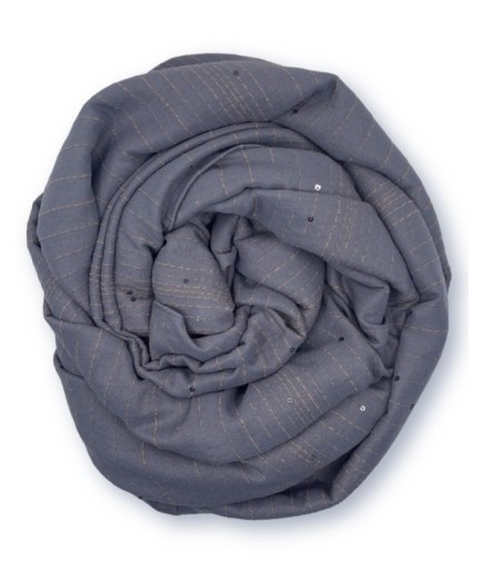 Mini Payetli Antrasit Şal