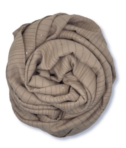 Mini Payetli Bej Şal