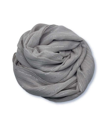 Kendinden Simli Vizon Hafif Şal