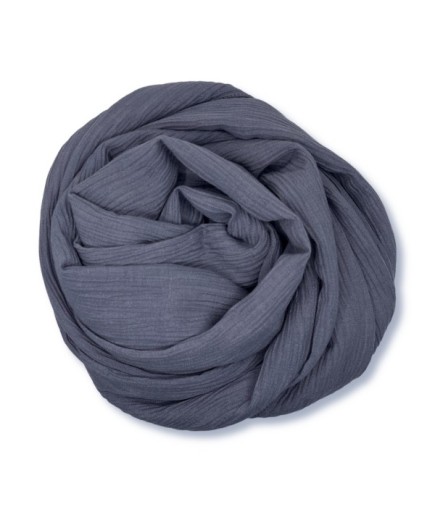 Kendinden Kırışık Antrasit Düz Şal