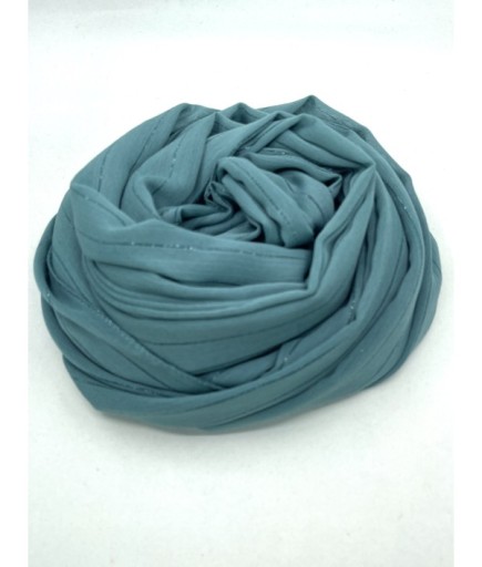 Kendinden Simli Petrol Şal