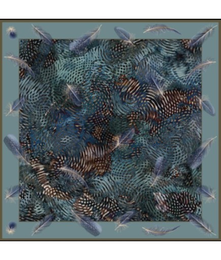 Berlin Petrol Renkleri Yün Şal