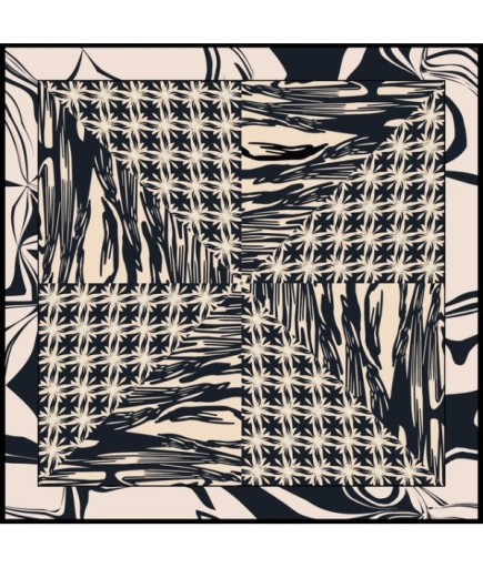 NYC Siyah Kırık Beyaz Renkleri Yün Şal