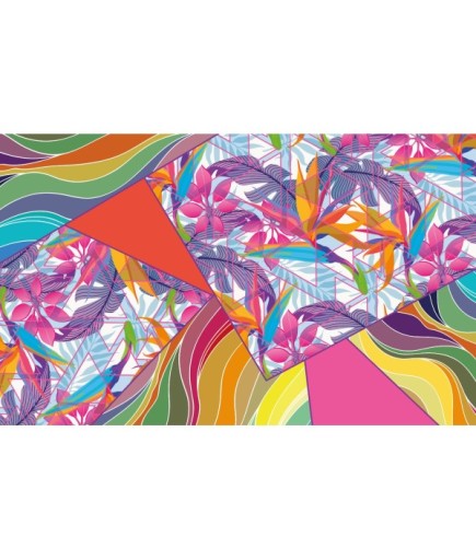Fiji Tropikal Çiçek Desenli Pareo